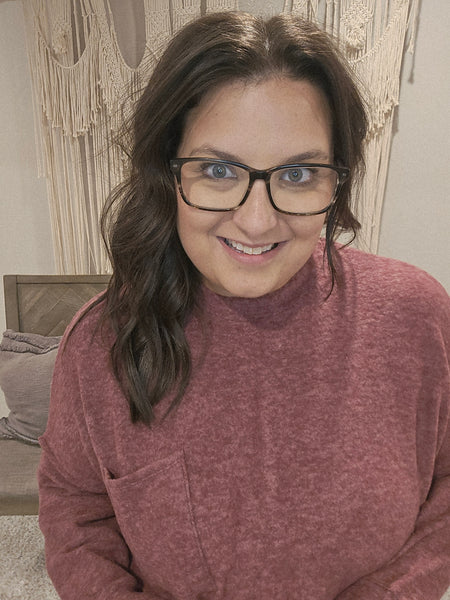 Snuggle Bug Brushed Oversized Sweater - Eggplant