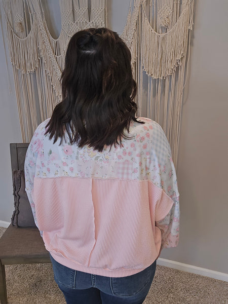 Sugar Rush Patchwork Long Sleeve Top