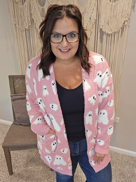 Ghost Cloud Cardigan - Pink