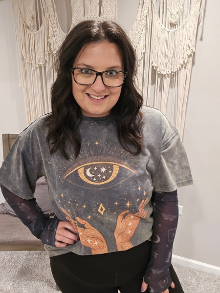 Moon Child Mesh Long Sleeve - Starry Spells