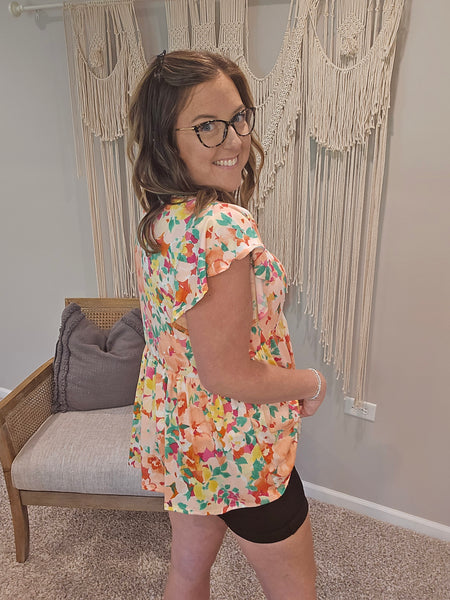 Fiona Floral Peplum Blouse