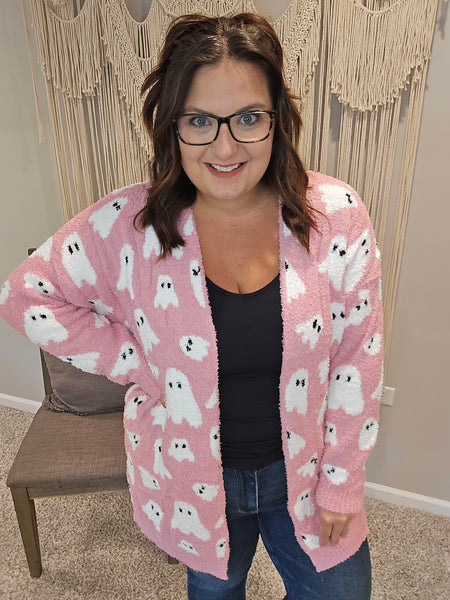 Ghost Cloud Cardigan - Pink