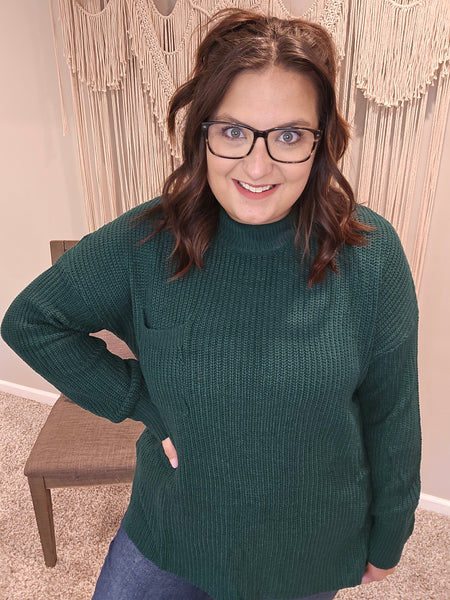 The Perfect Pullover Sweater - Hunter Green