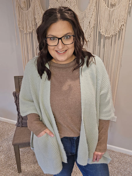 Chic Boucle Cozy Cardigan Poncho