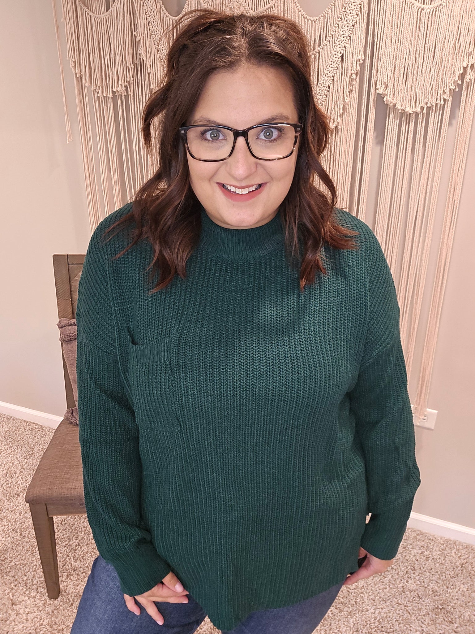 The Perfect Pullover Sweater - Hunter Green