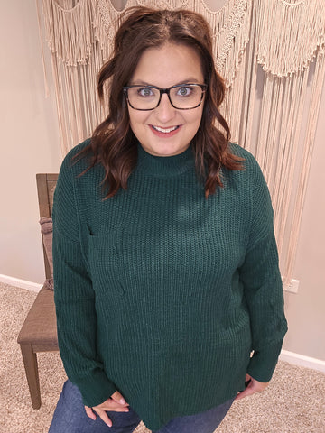 The Perfect Pullover Sweater - Hunter Green
