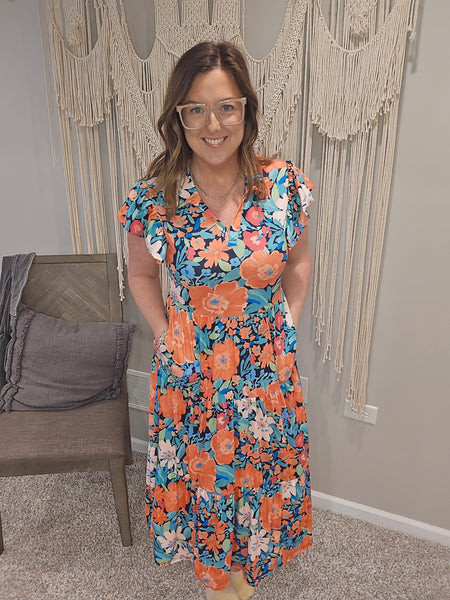 Frankie Floral Midi Dress