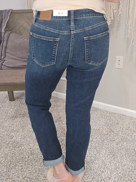 Harper Mid Rise Distressed Slim Fit Denim Jean