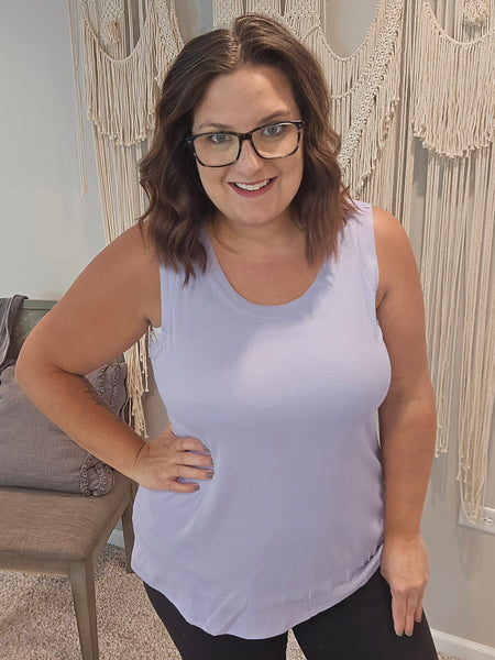 Riley Ribbed Tank Top - Lilac