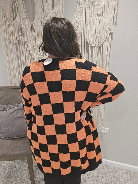 Boo Crew Reversible Cloud Cardigan - Checker