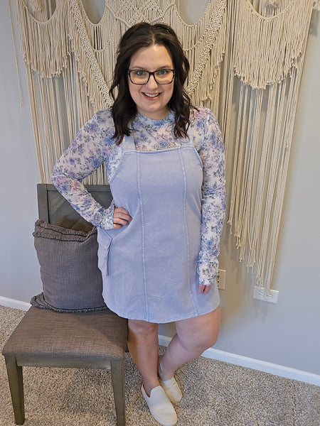 Millie Overall Dress - Lavender
