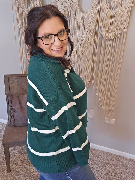 Cut It Out Collared Sweater