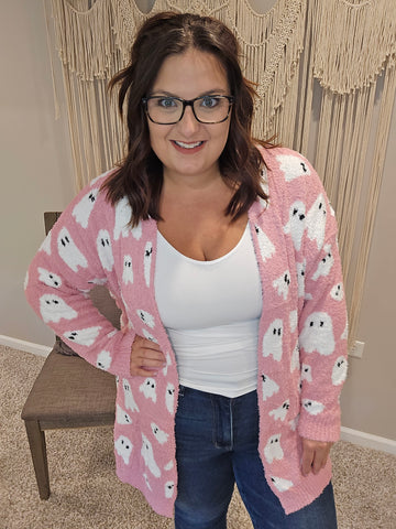 Ghost Cloud Cardigan - Pink
