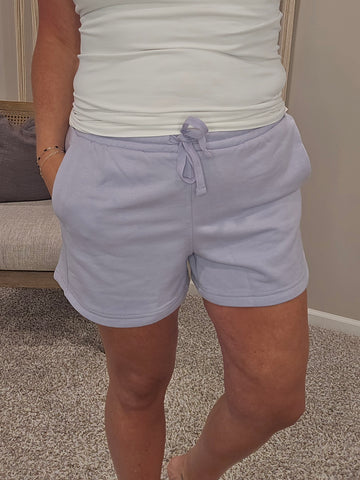 Errands to Run Shorts in Lavender Fog