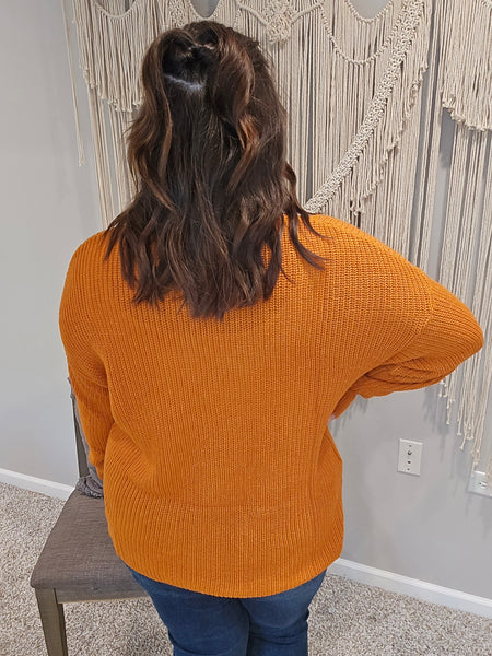 The Perfect Pullover Sweater - Pumpkin Orange