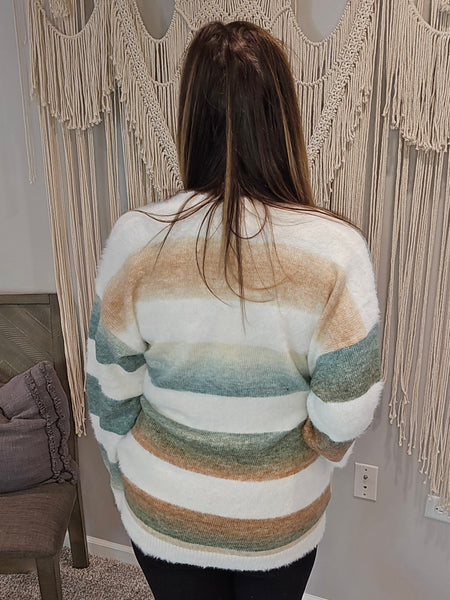 Ombre Feelings Striped Cardigan