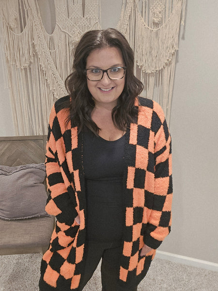 Boo Crew Reversible Cloud Cardigan - Checker