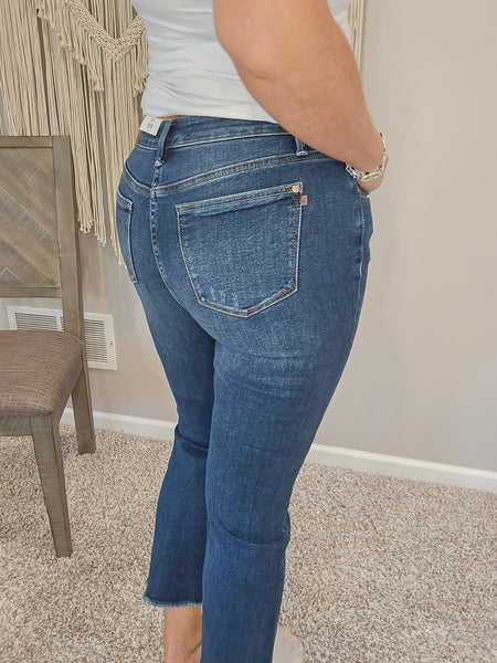 Maverick High Rise Dark Wash Kick Flare Denim Jean