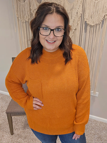 The Perfect Pullover Sweater - Pumpkin Orange
