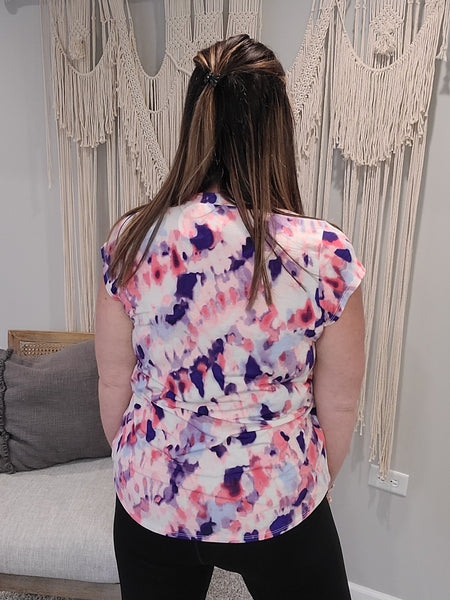 Lindsey Watercolor Sleeveless Blouse