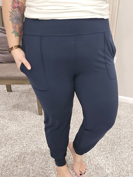 Kacie's Favorite Jogger Leggings in Navy