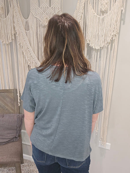 Sarah Slouchy Tee - Ash Jade