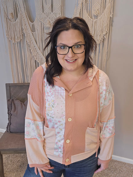 Love Notes Patchwork Hoodie Jacket