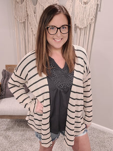 Weekend Adventure Striped Longline Cardigan