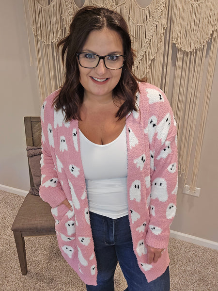 Ghost Cloud Cardigan - Pink