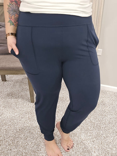 Kacie's Favorite Jogger Leggings in Navy