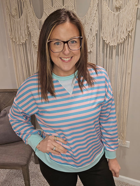 Clear Skies Crew Pullover Long Sleeve Top