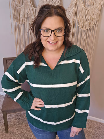 Cut It Out Collared Sweater