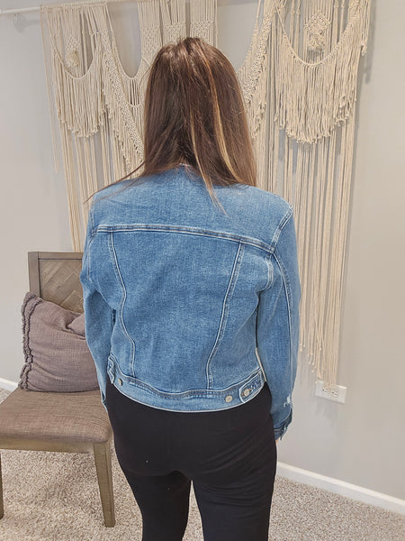 Judy Blue Classic Vintage Wash Denim Jacket