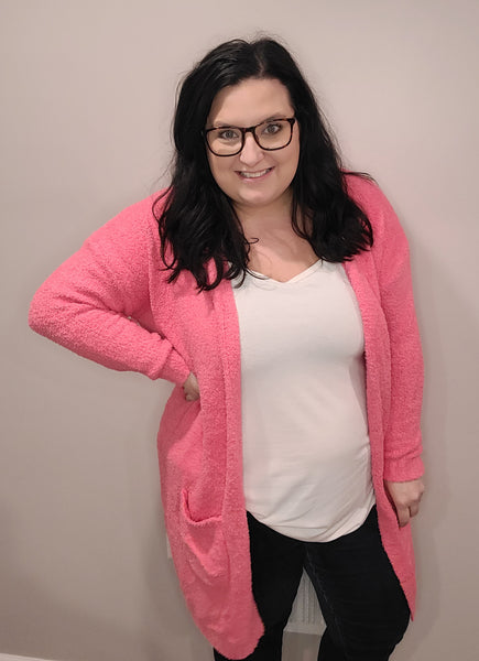 Skyler Cardigan - Hot Pink