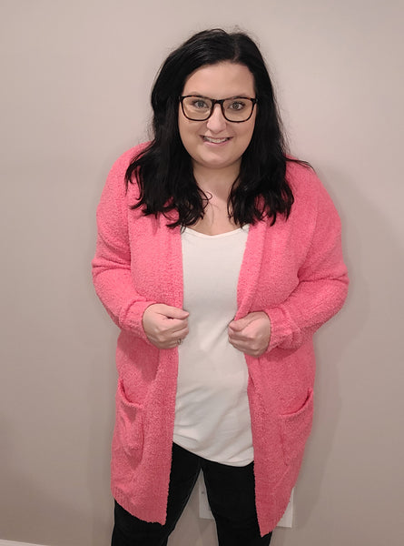 Skyler Cardigan - Hot Pink