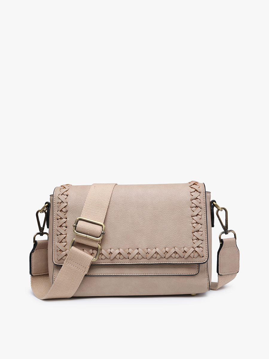 Francesca Whipstitch Flapover Crossbody